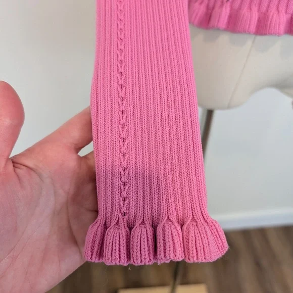 Endless Rose Pink Knit Top Size XS Long Sleeve Ribbed - Picture 9 of 12
